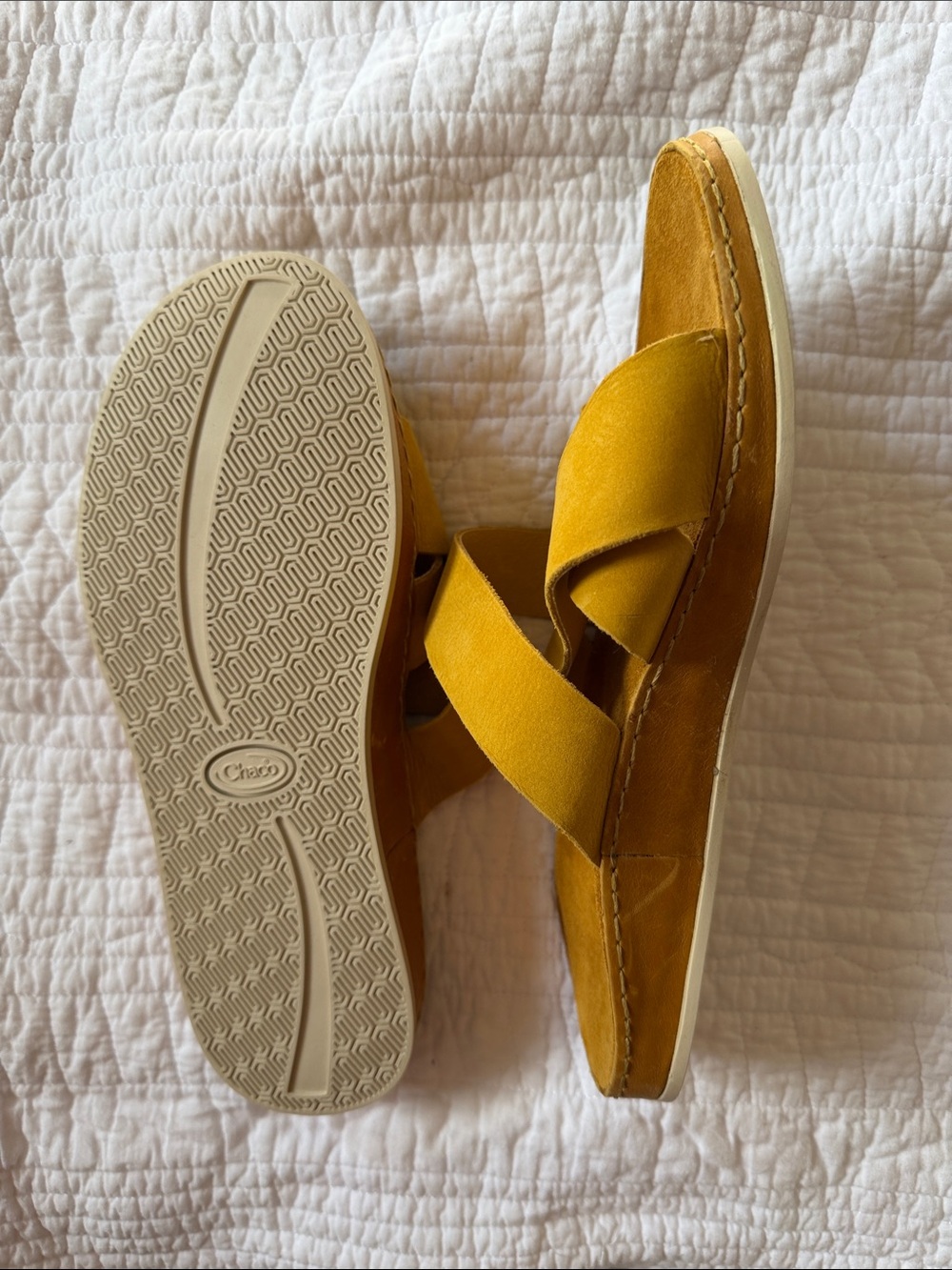 Chaco Women's Golden Yellow Crisscross Slide Sandals - Picture 3 of 3